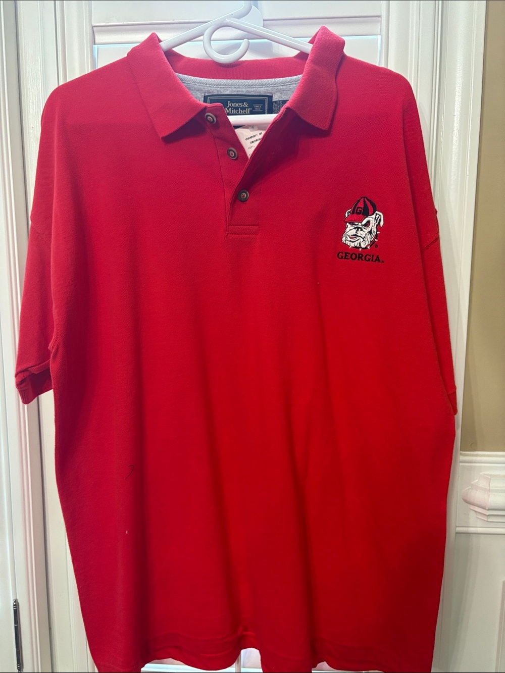 Jones & Mitchell Red Georgia Bulldogs Polo Shirt